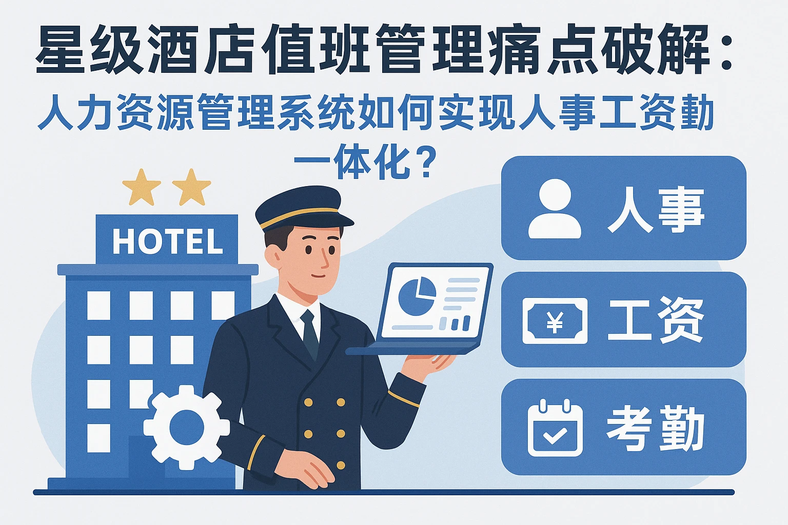 星级酒店值班管理痛点破解：人力资源管理系统如何实现人事工资考勤一体化？