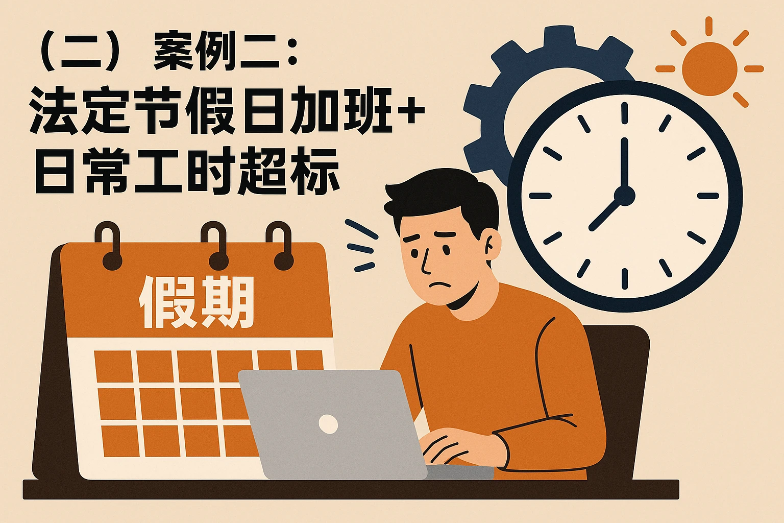 （二）案例二：法定节假日加班+日常工时超标