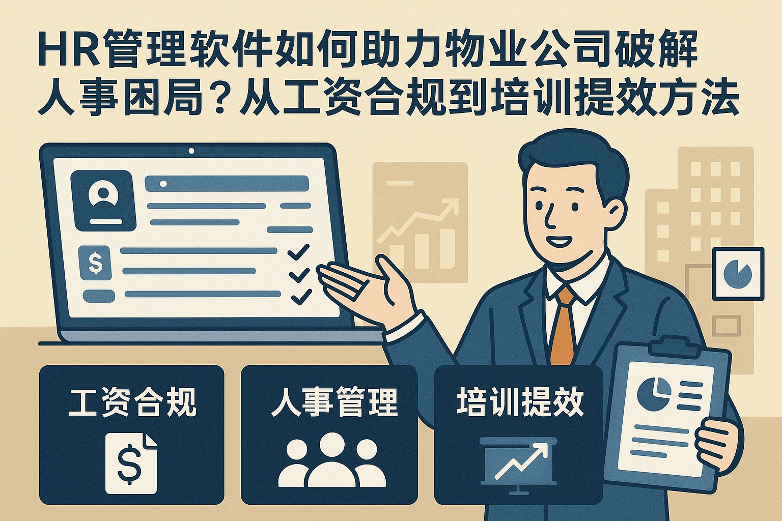 HR管理软件如何助力物业公司破解人事困局？从工资合规到培训提效的实战方案
