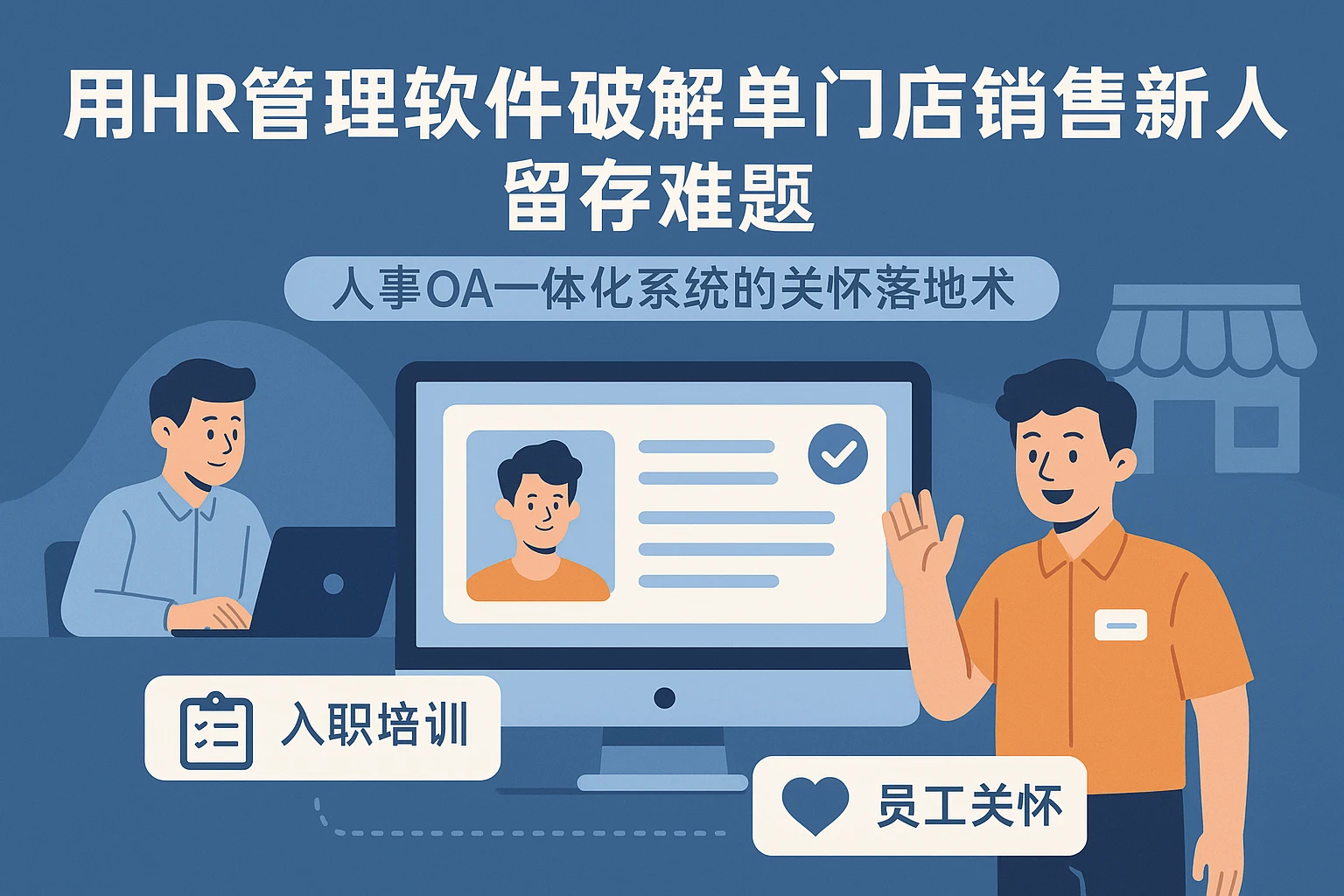 用HR管理软件破解单门店销售新人留存难题：人事OA一体化系统的关怀落地术