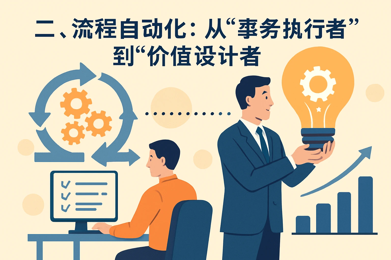 二、流程自动化：从“事务执行者”到“价值设计者”