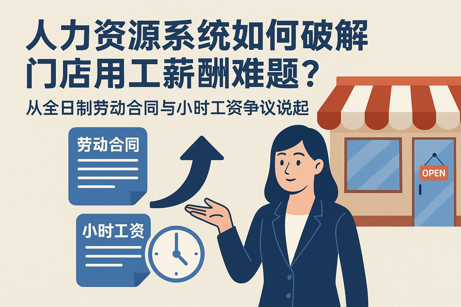 人力资源系统如何破解门店用工薪酬难题？从全日制劳动合同与小时工资争议说起