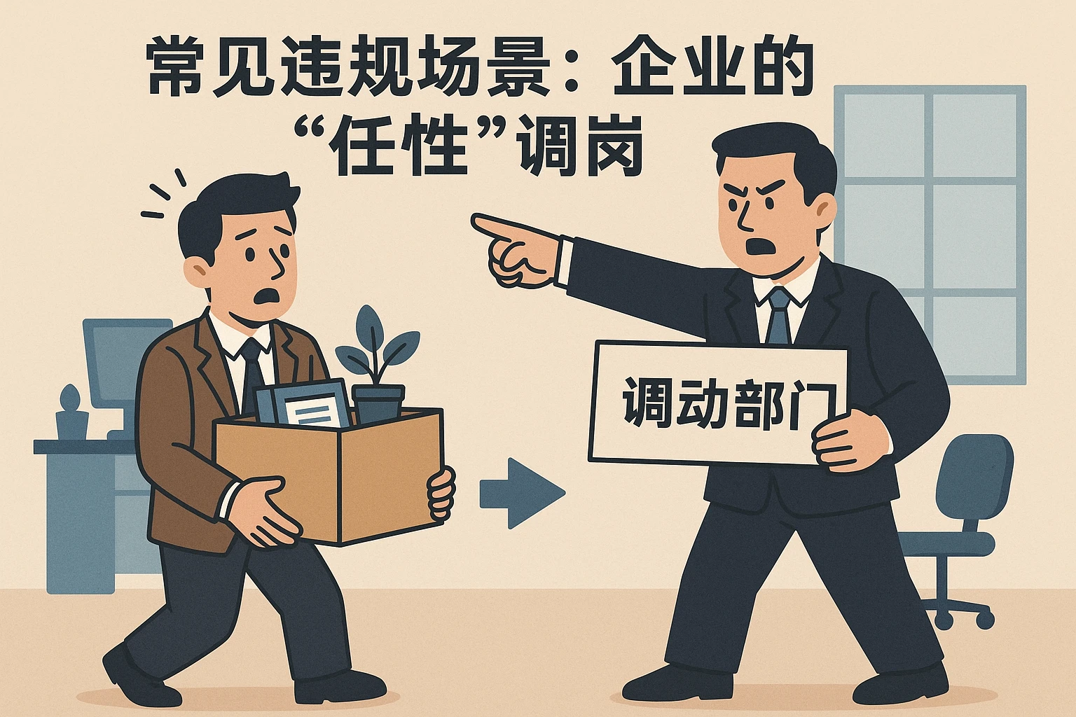 （1）常见违规场景：企业的“任性”调岗