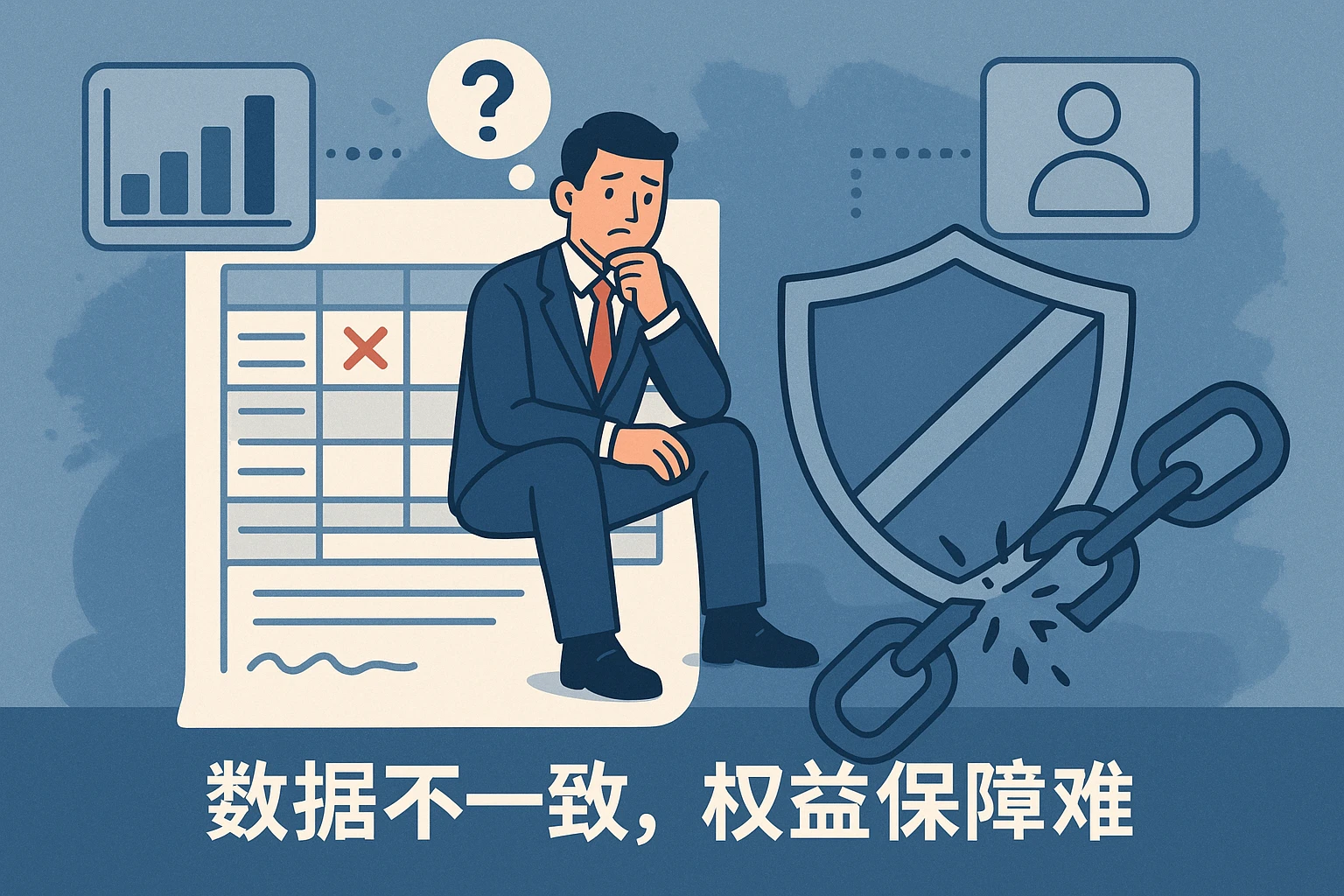 2. 数据不一致，权益保障难