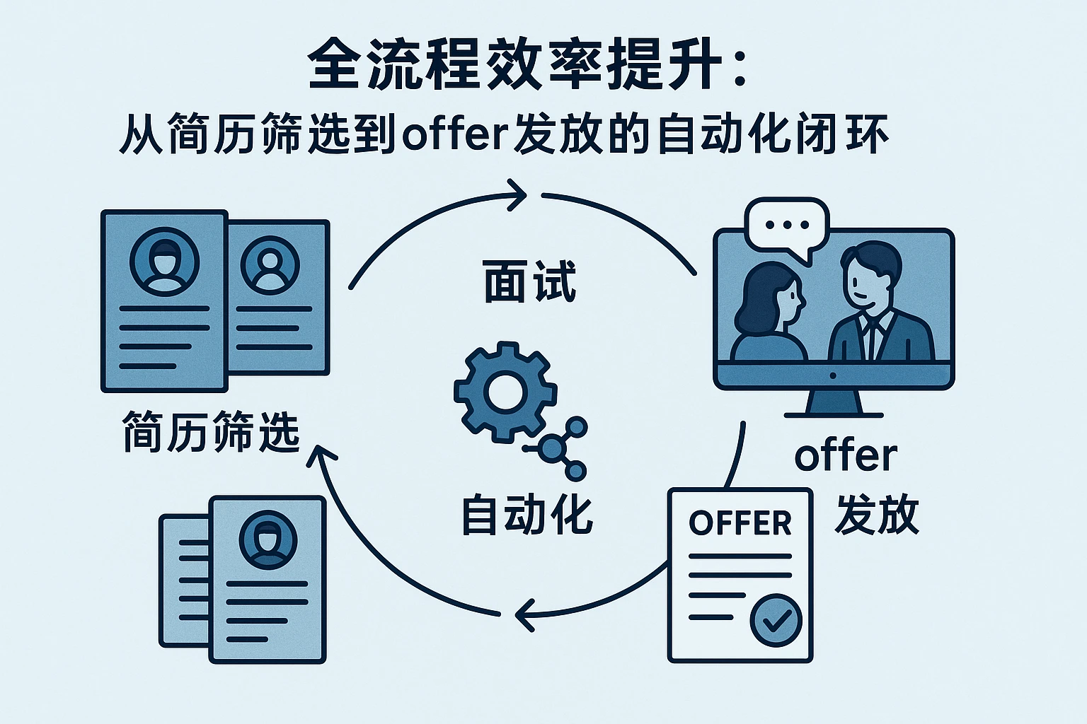 2. 全流程效率提升：从简历筛选到offer发放的自动化闭环