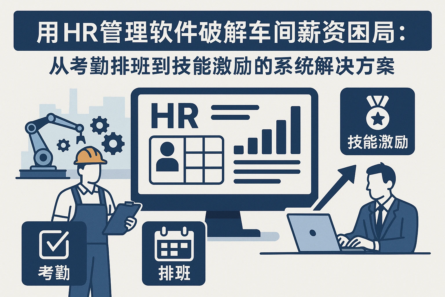 用HR管理软件破解车间薪资困局:从考勤排班到技能激励的系统解决方案