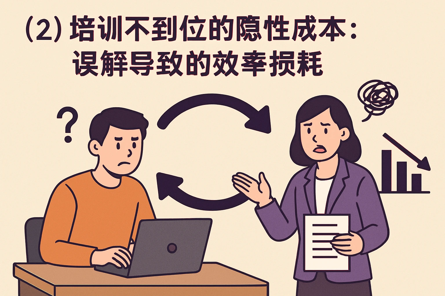（2）培训不到位的隐性成本：误解导致的效率损耗
