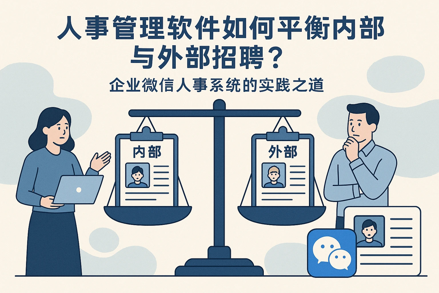 人事管理软件如何平衡内部招聘与外部招聘？企业微信人事系统的实践之道