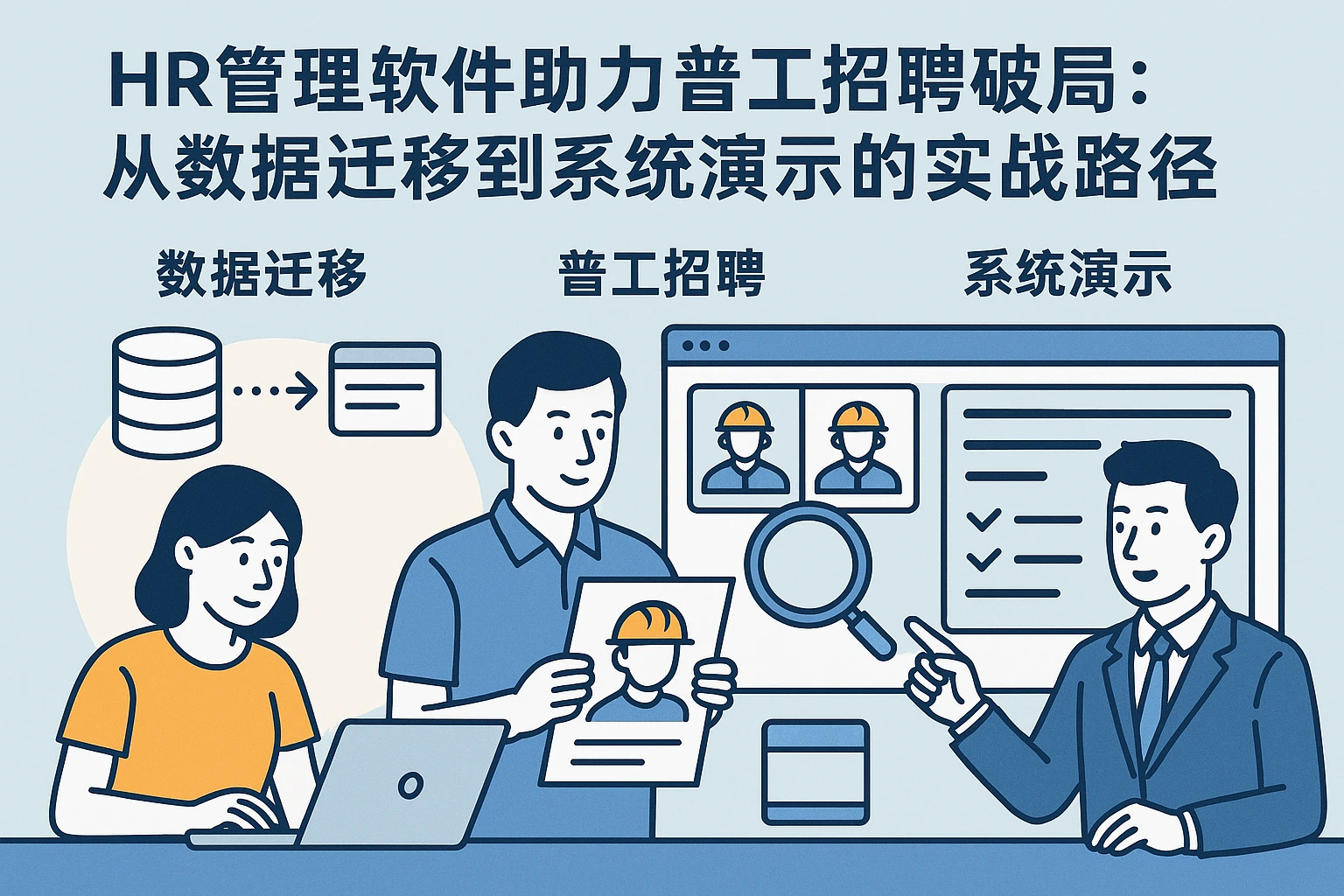 HR管理软件助力普工招聘破局：从数据迁移到系统演示的实战路径