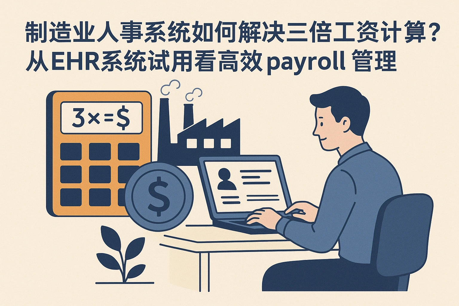 制造业人事系统如何解决三倍工资计算痛点？从EHR系统试用看高效 payroll 管理