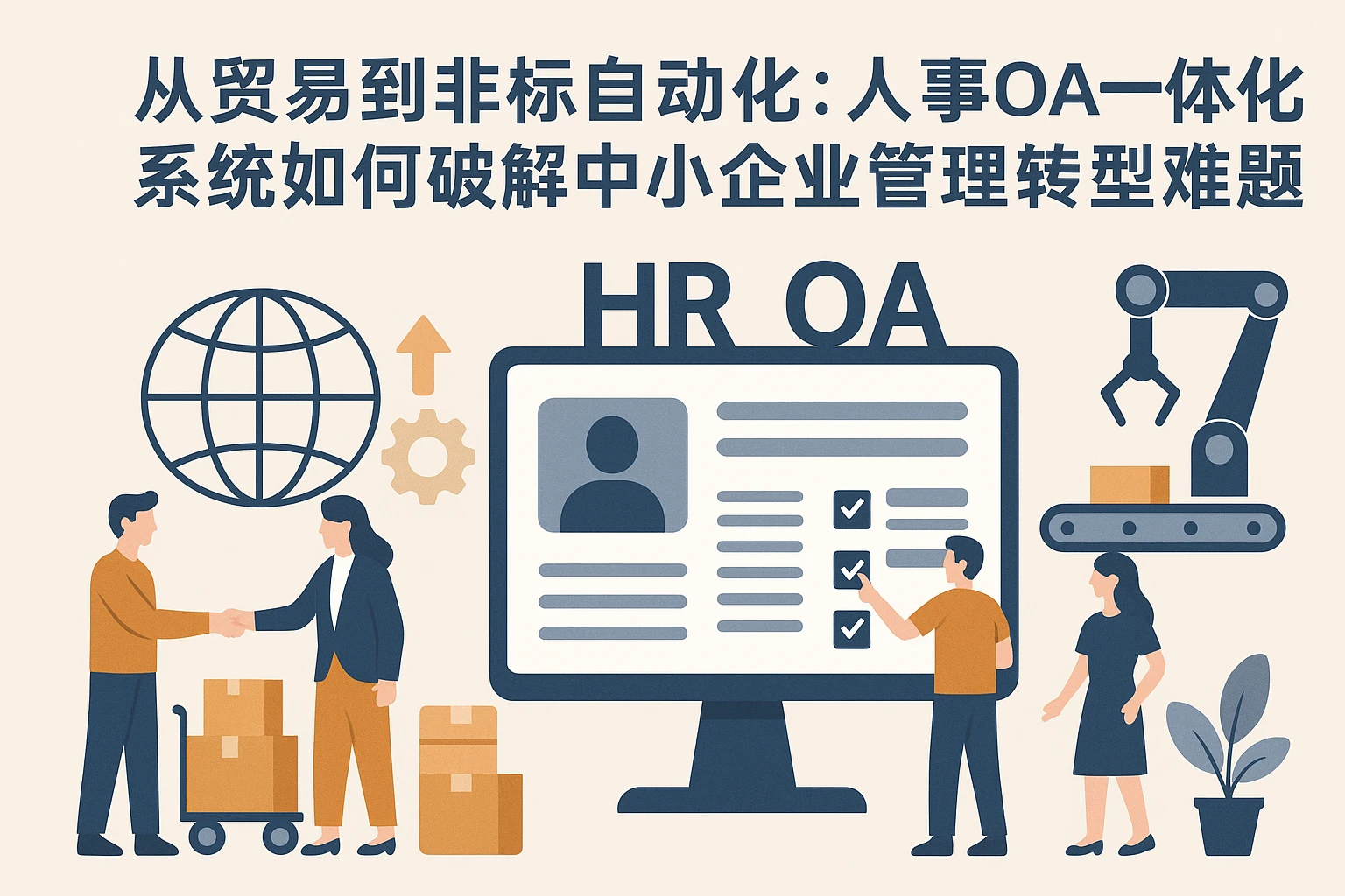 从贸易到非标自动化：人事OA一体化系统如何破解中小企业管理转型难题