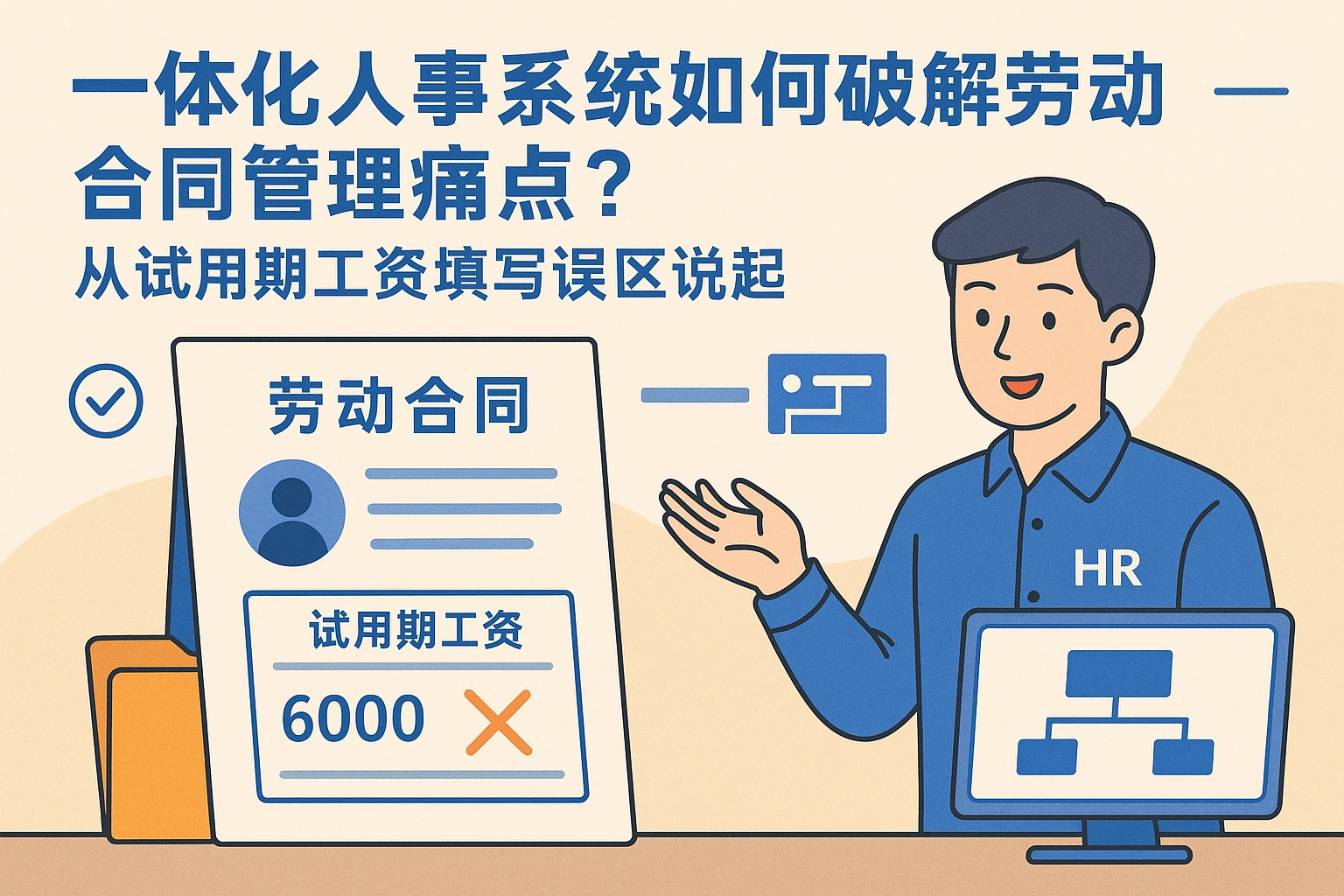 一体化人事系统如何破解劳动合同管理痛点？从试用期工资填写误区说起
