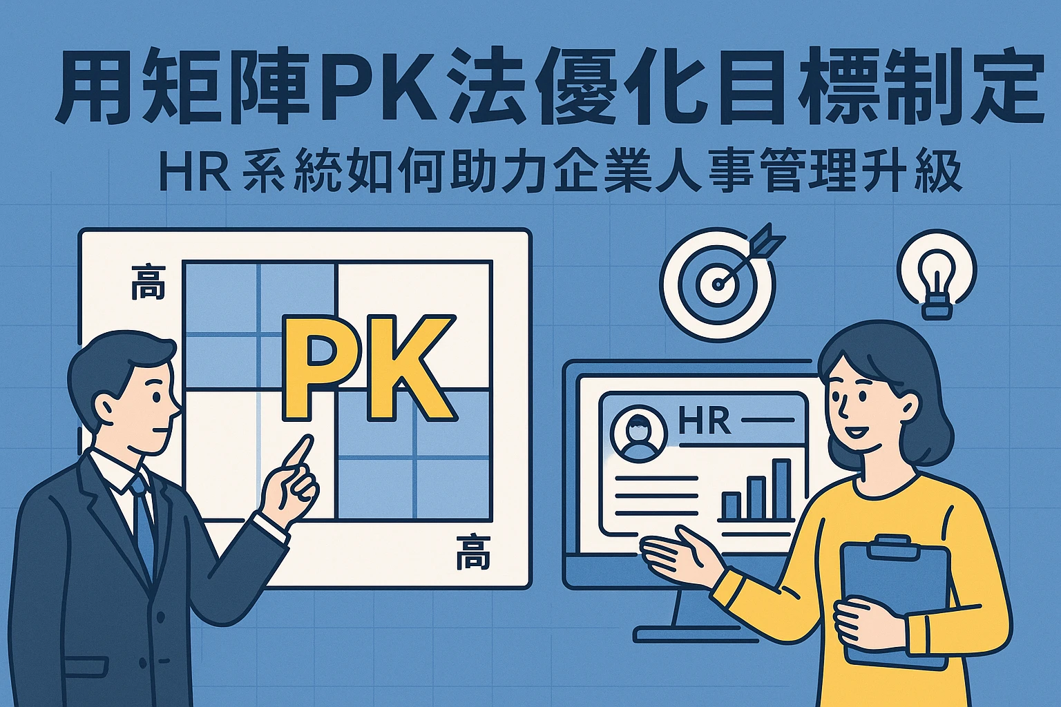 用矩阵PK法优化目标制定：HR系统如何助力企业人事管理升级