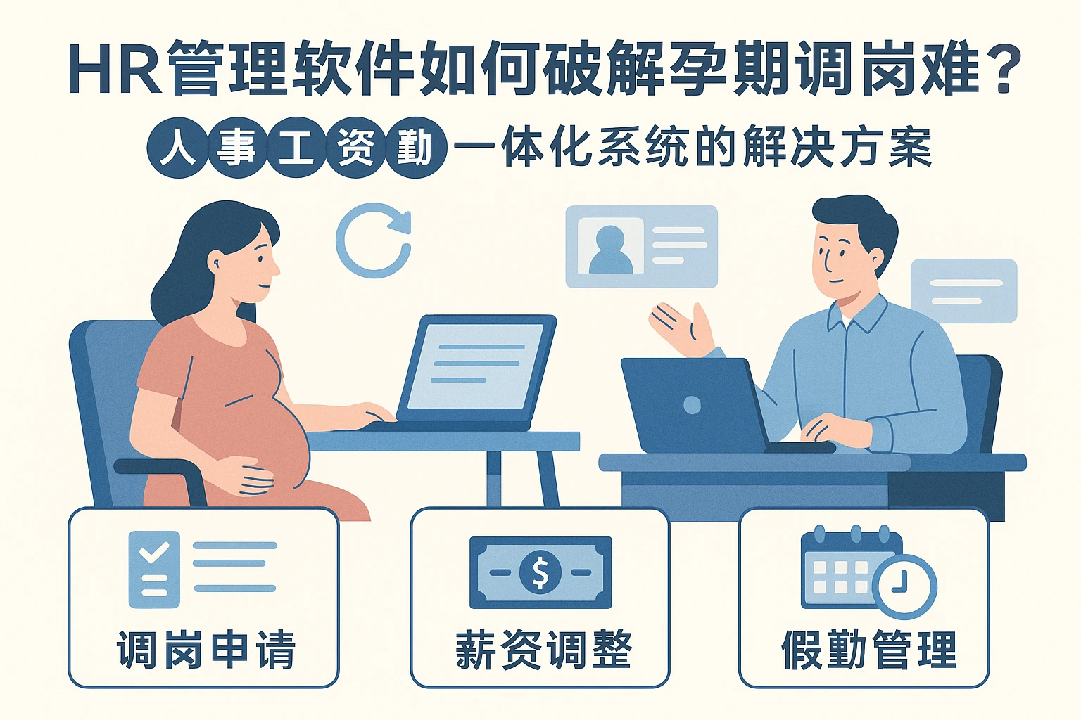 HR管理软件如何破解孕期调岗难题？人事工资考勤一体化系统的解决方案