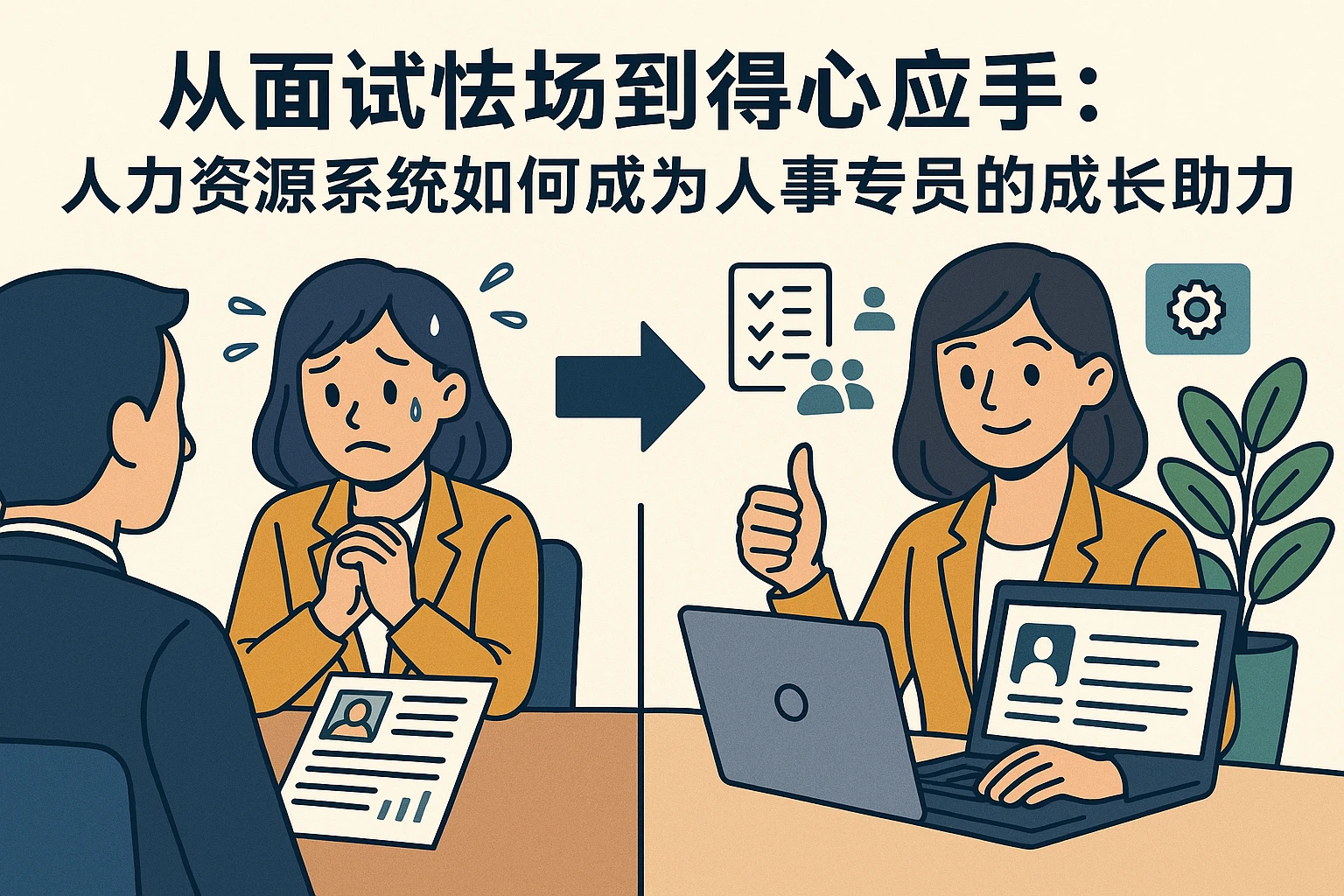 从面试怯场到得心应手：人力资源系统如何成为人事专员的成长助力