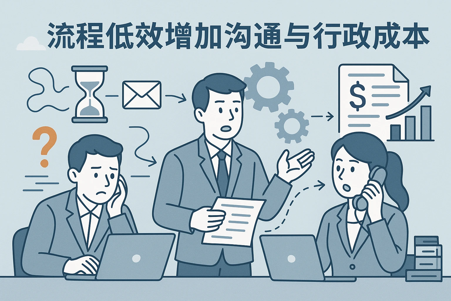 2. 流程低效增加沟通与行政成本