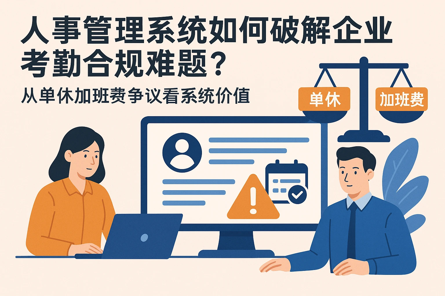 人事管理系统如何破解企业考勤合规难题？从单休加班费争议看系统价值