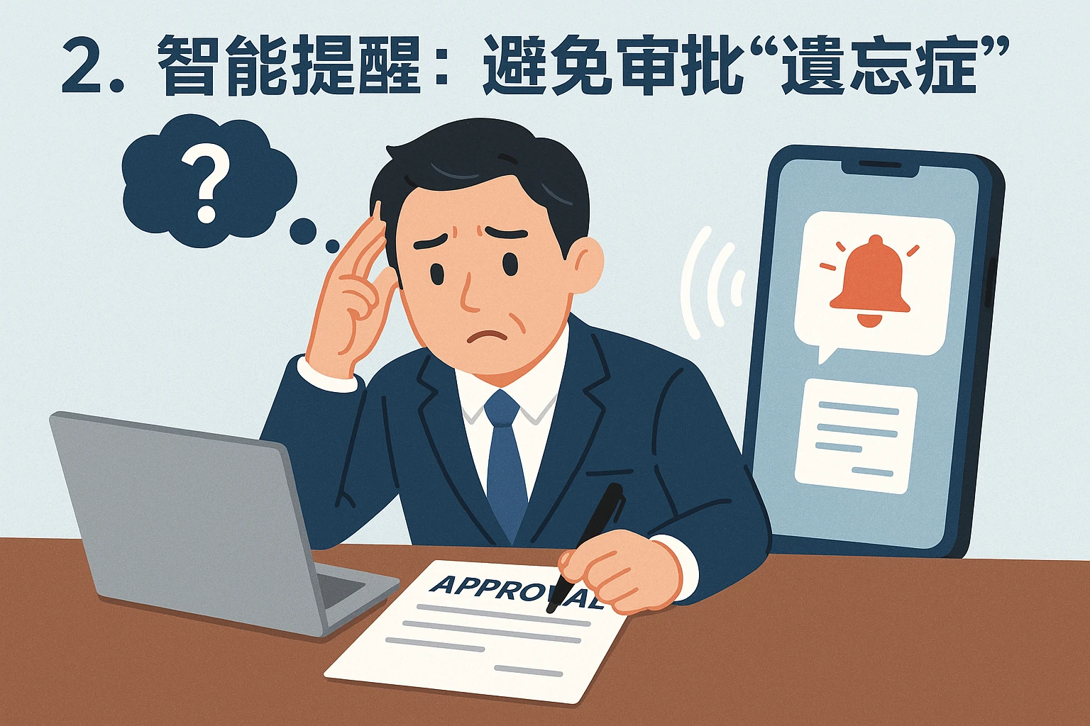 2. 智能提醒：避免审批“遗忘症”