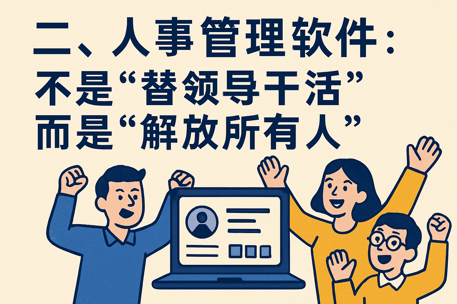 二、人事管理软件：不是“替领导干活”，而是“解放所有人”