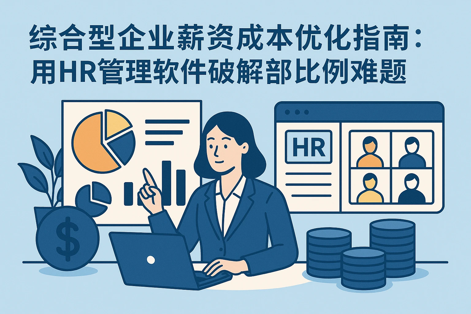 综合型企业薪资成本优化指南：用HR管理软件破解部门比例难题
