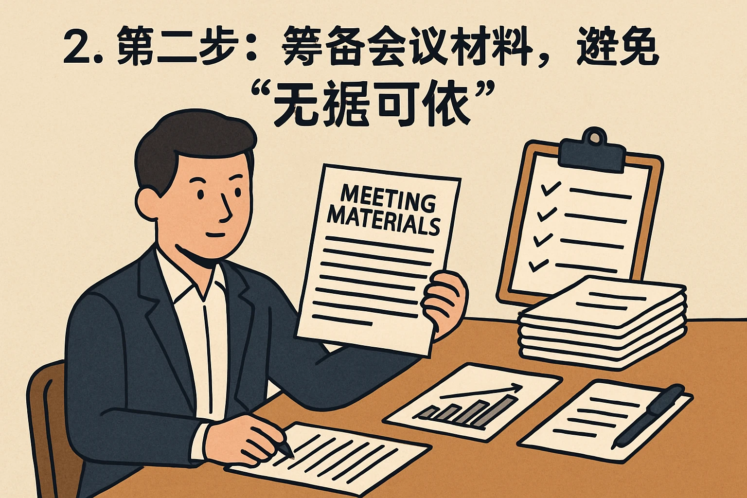 2. 第二步：筹备会议材料，避免“无据可依”