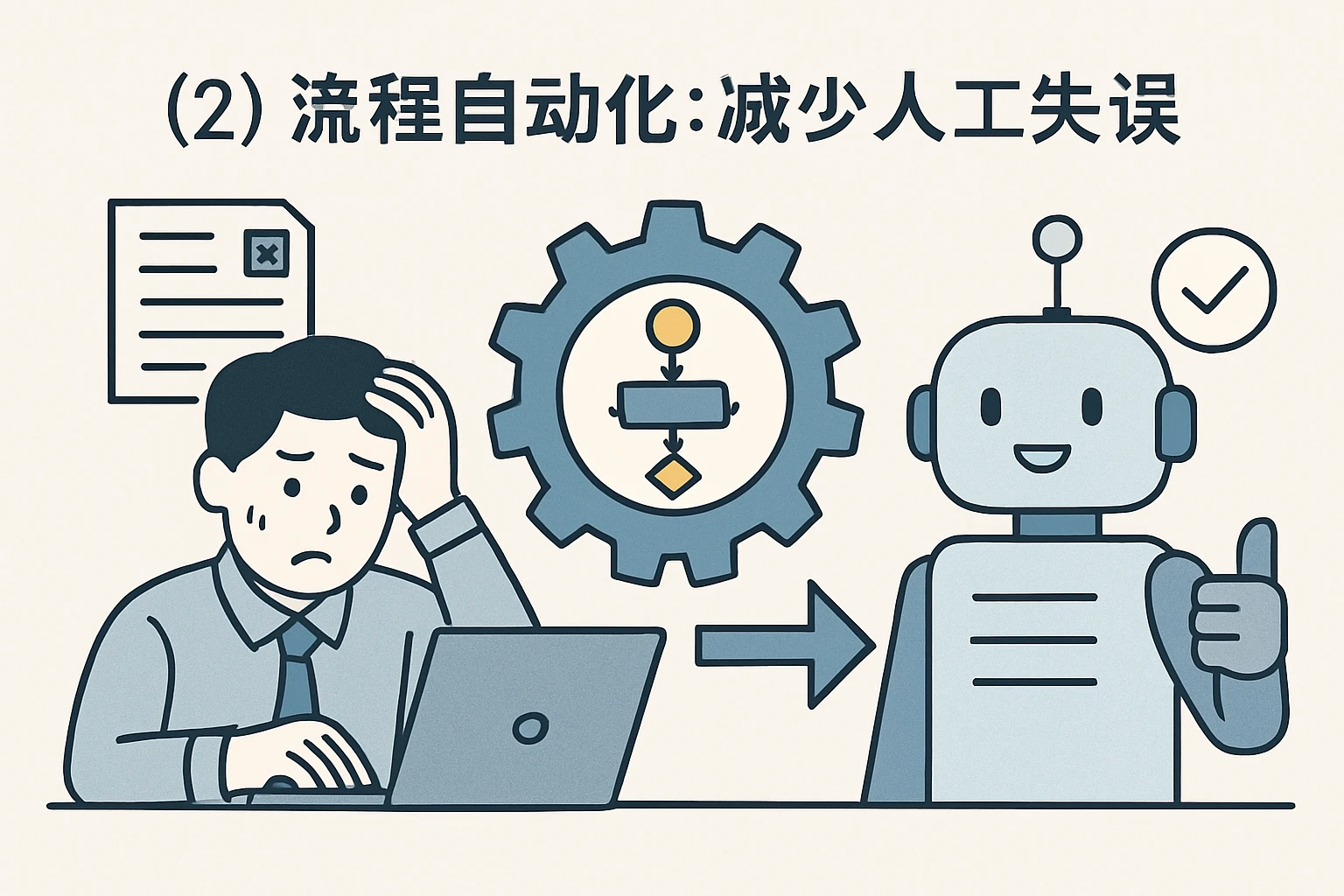 （2）流程自动化：减少人工失误