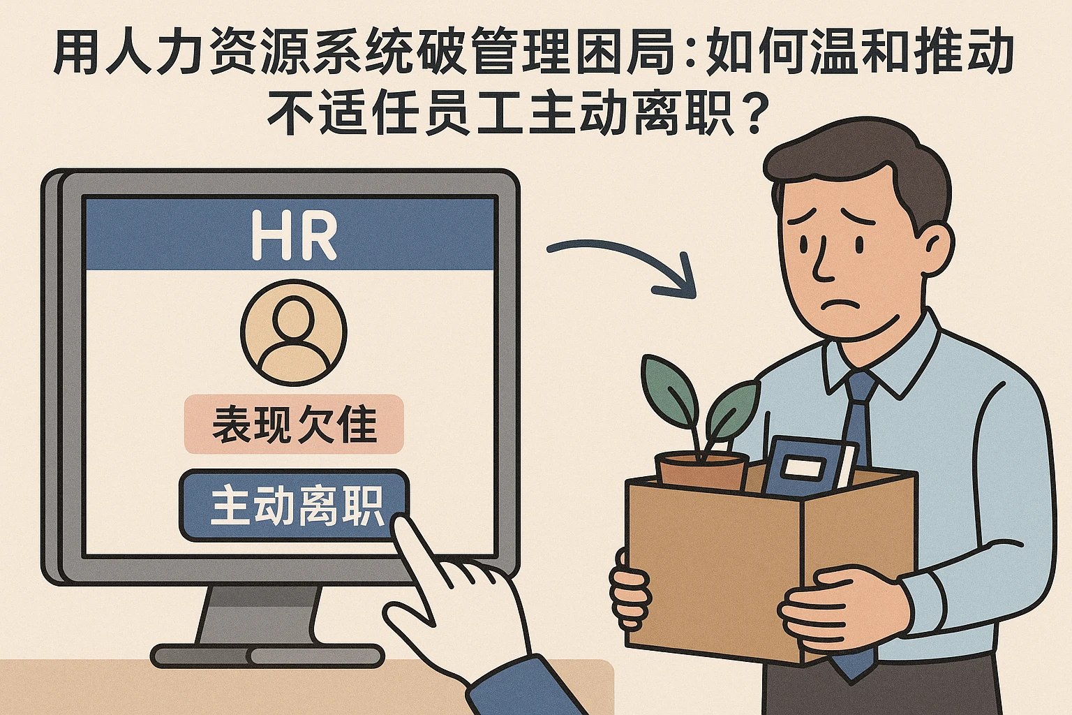 用人力资源系统破解管理困局：如何温和推动不适任员工主动离职？