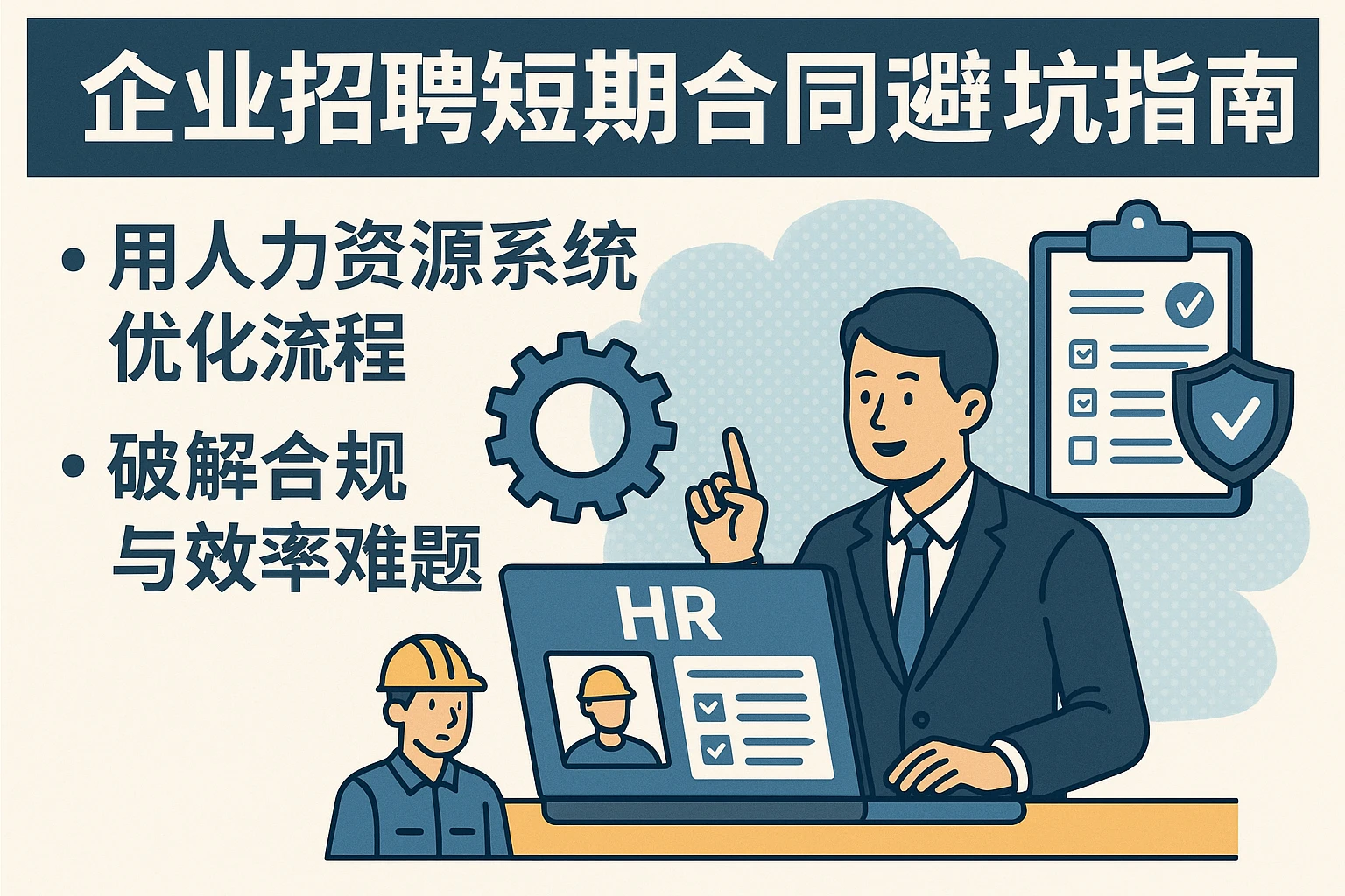 企业招聘短期合同工避坑指南：用人力资源系统优化流程，破解合规与效率难题