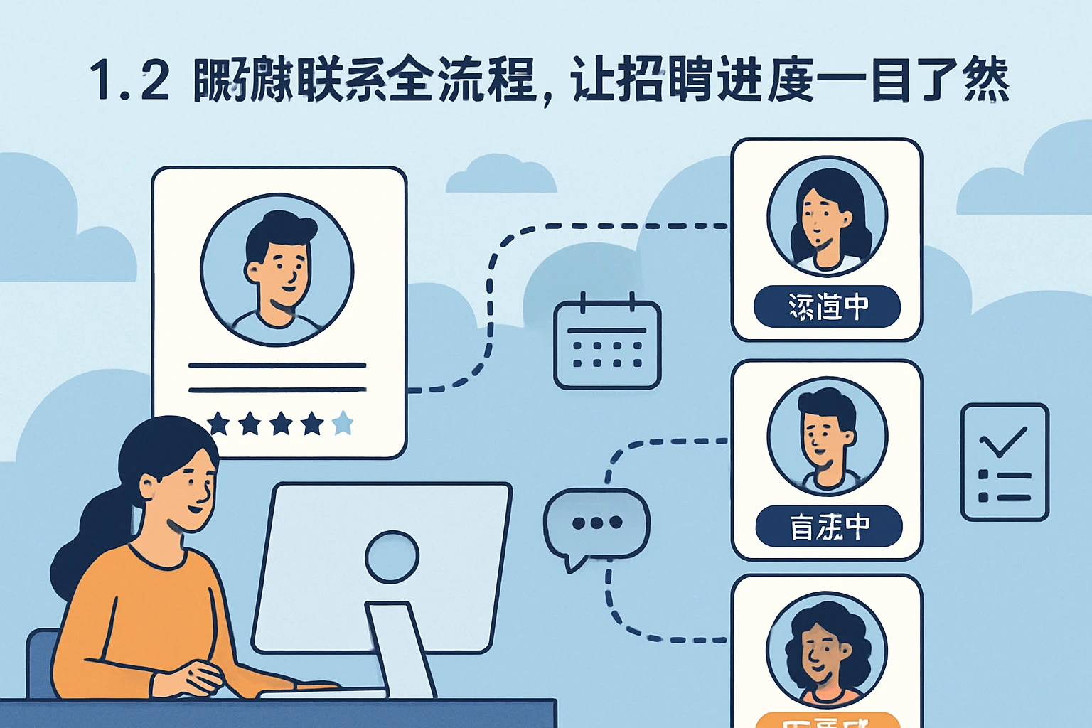 1.2 跟踪联系全流程，让招聘进度一目了然