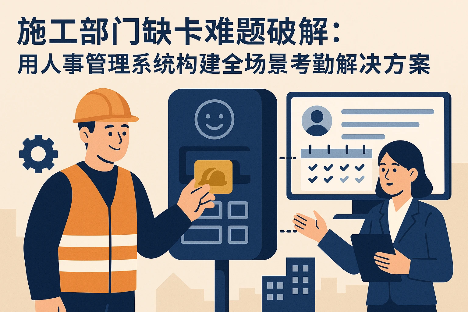 施工部门缺卡难题破解：用人事管理系统构建全场景考勤解决方案