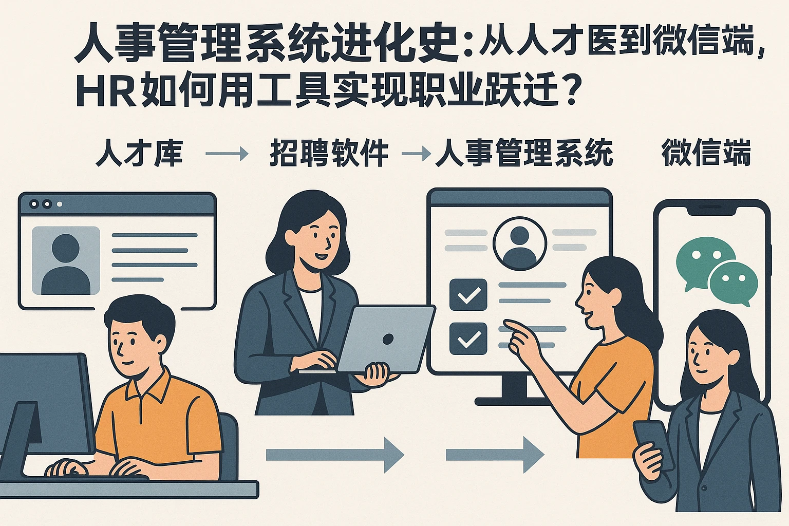 人事管理系统进化史：从人才库到微信端，HR如何用工具实现职业跃迁？