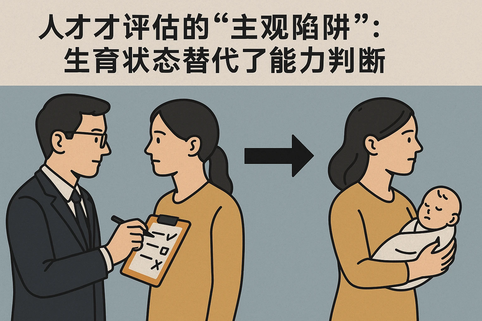 1. 人才评估的“主观陷阱”：生育状态替代了能力判断