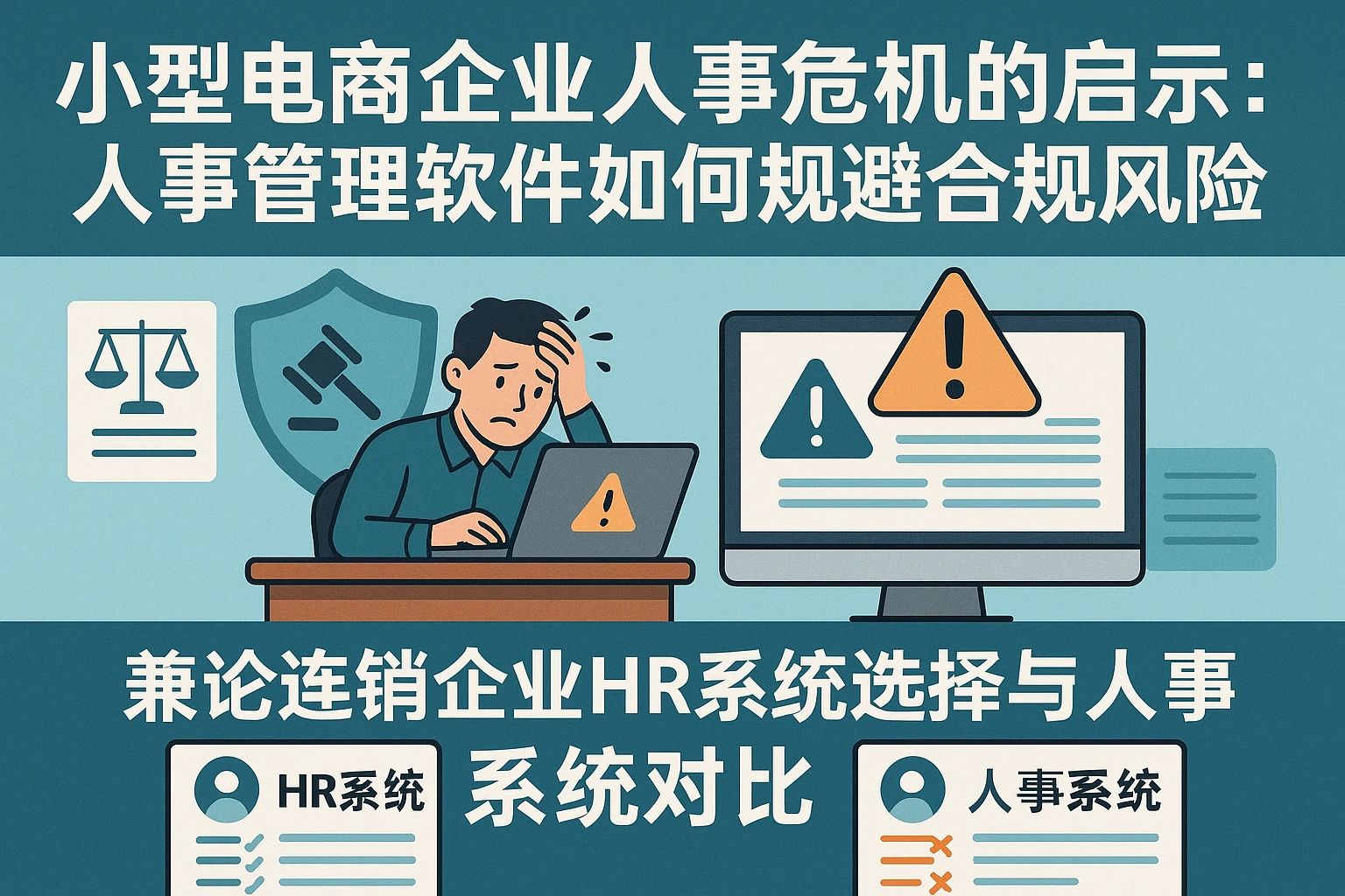 小型电商企业人事危机的启示：人事管理软件如何规避合规风险——兼论连锁企业HR系统选择与人事系统对比