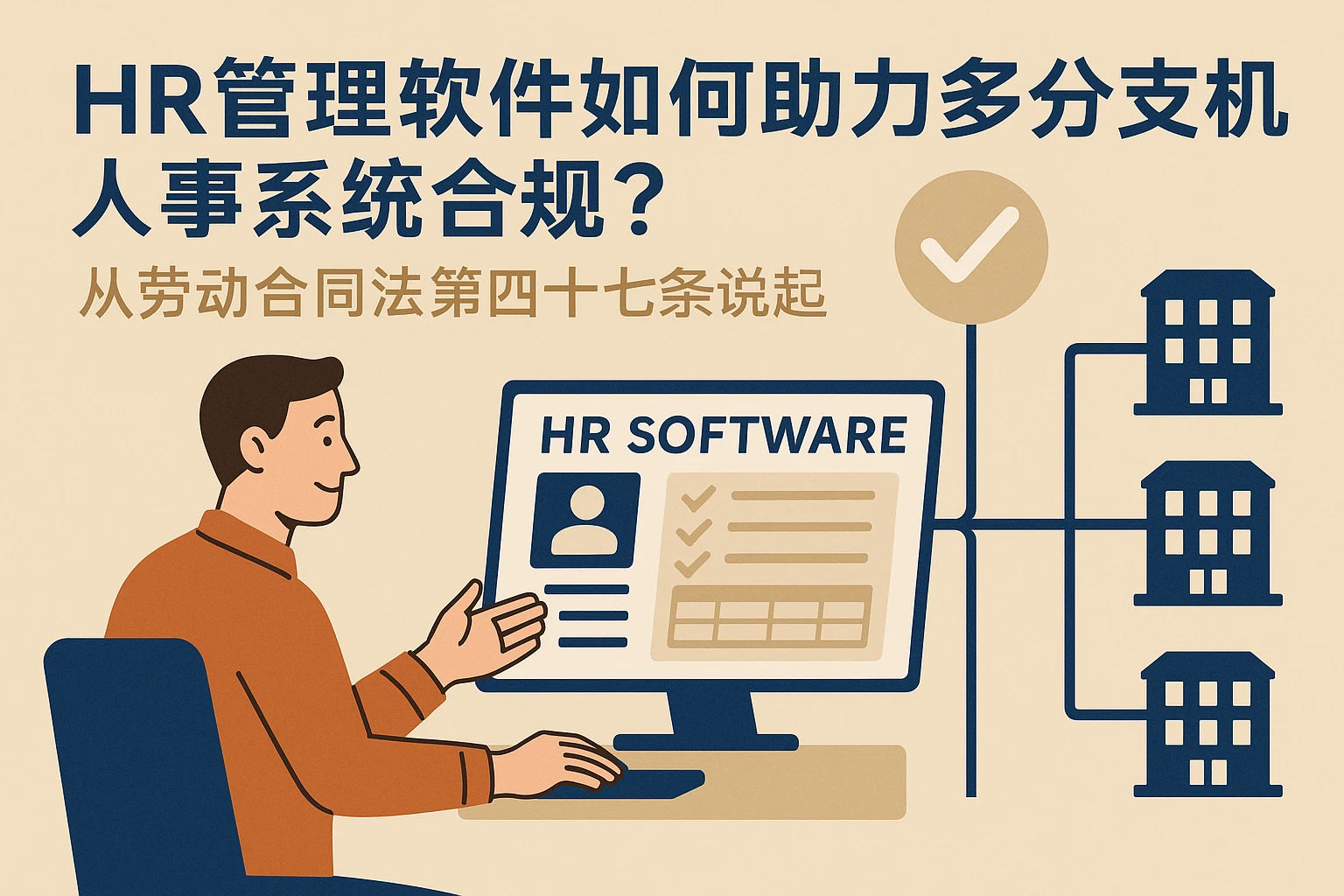 HR管理软件如何助力多分支机构人事系统合规？从劳动合同法第四十七条说起