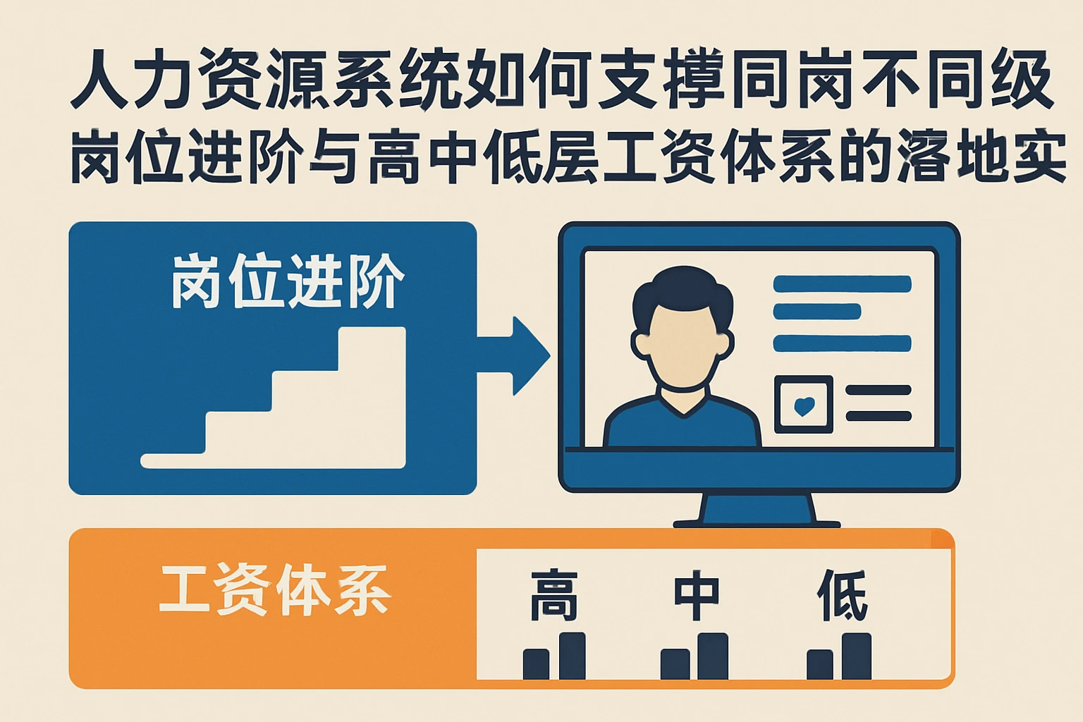 人力资源系统如何支撑同岗不同级：岗位进阶与高中低层工资体系的落地实践