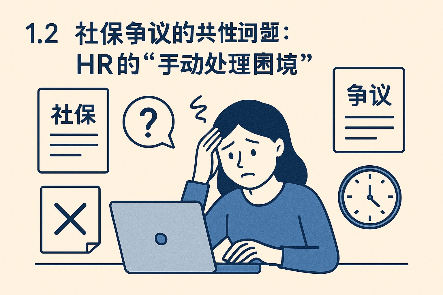 1.2 社保争议的共性问题：HR的“手动处理困境”