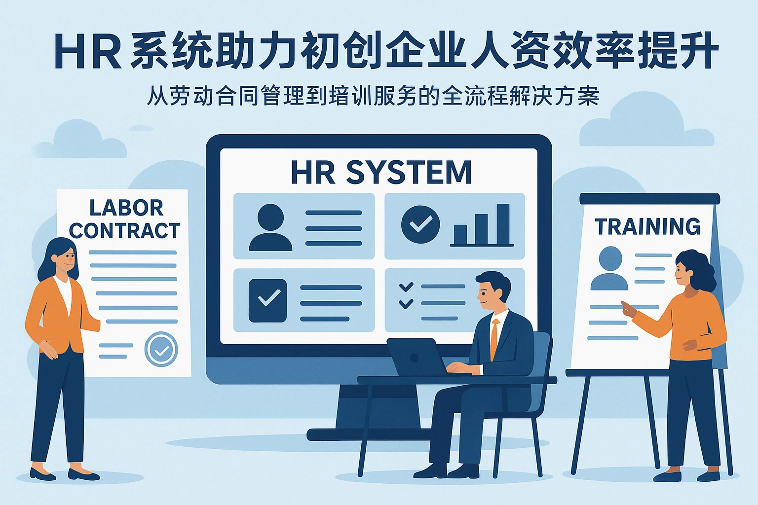 HR系统助力初创企业人资效率提升：从劳动合同管理到培训服务的全流程解决方案