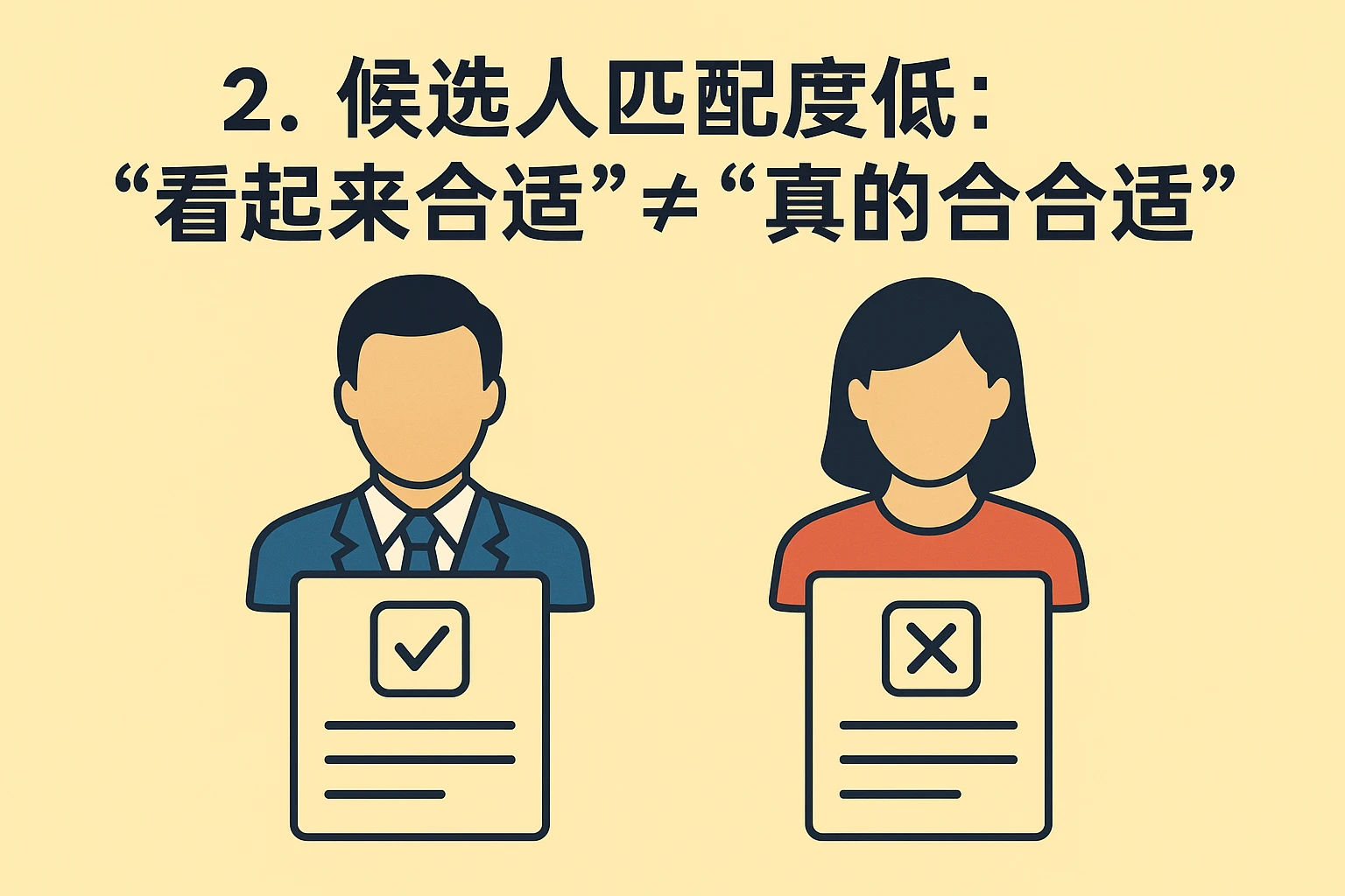 2. 候选人匹配度低：“看起来合适”≠“真的合适”