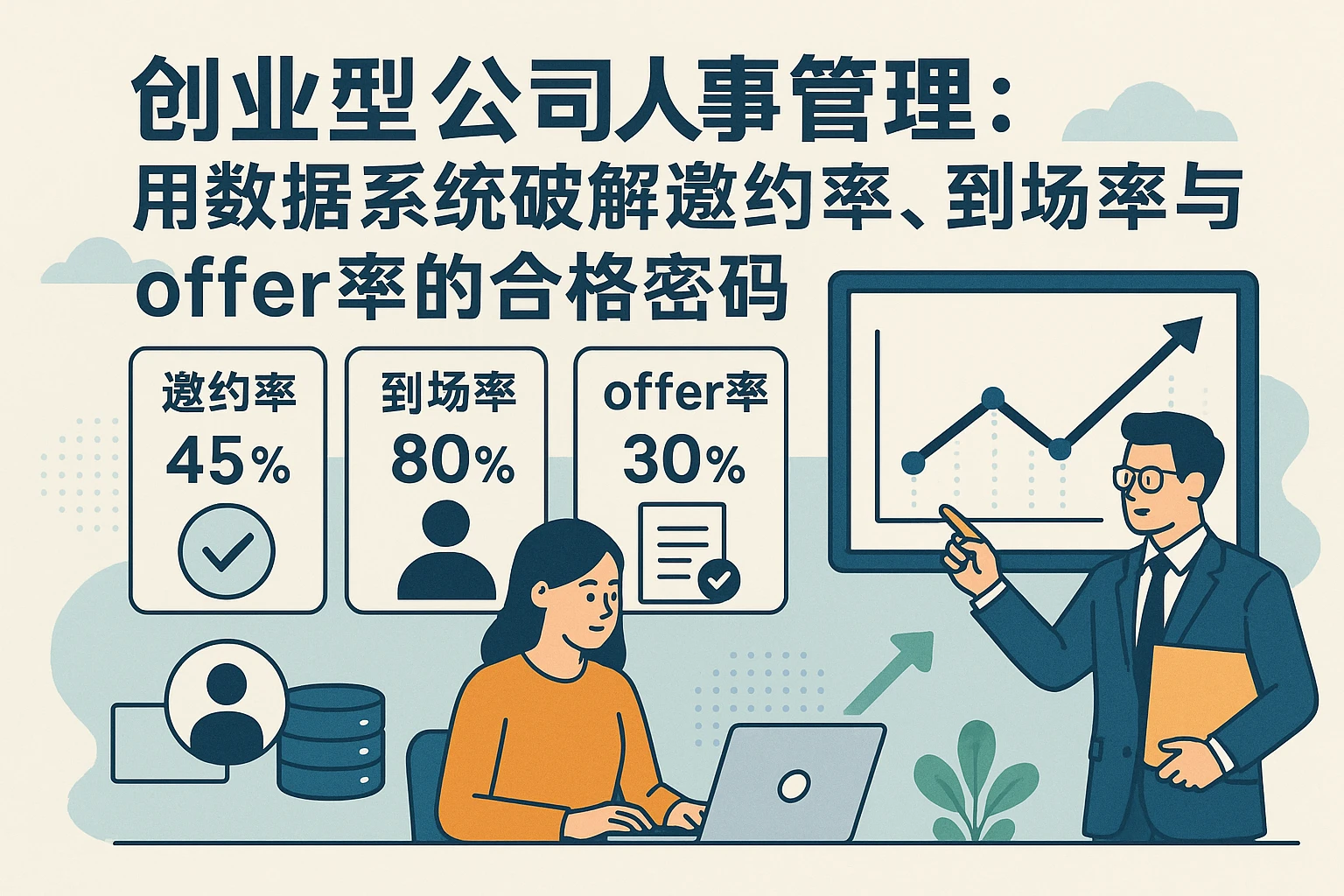 创业型公司人事管理：用数据系统破解邀约率、到场率与offer率的合格密码