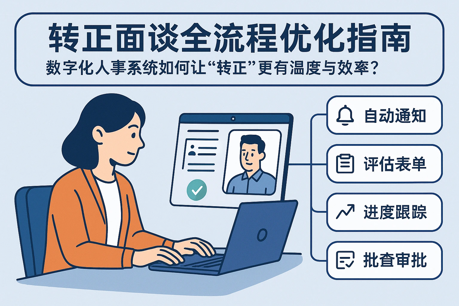 转正面谈全流程优化指南：数字化人事系统如何让“转正”更有温度与效率？