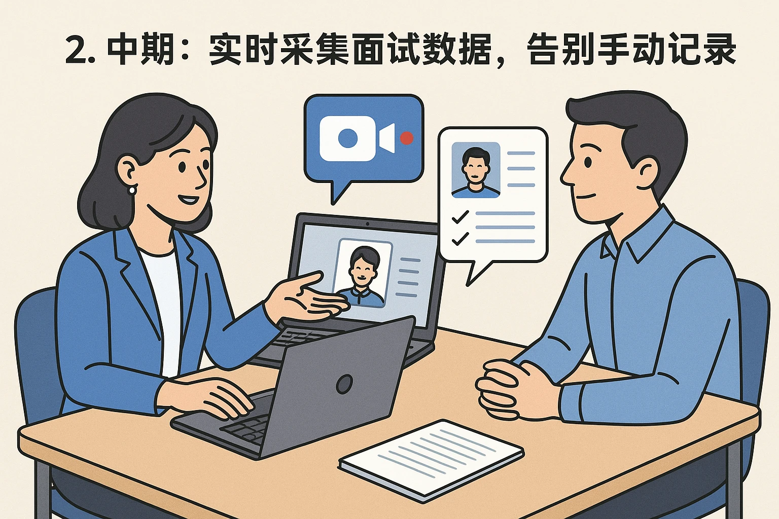 2. 中期：实时采集面试数据，告别手动记录