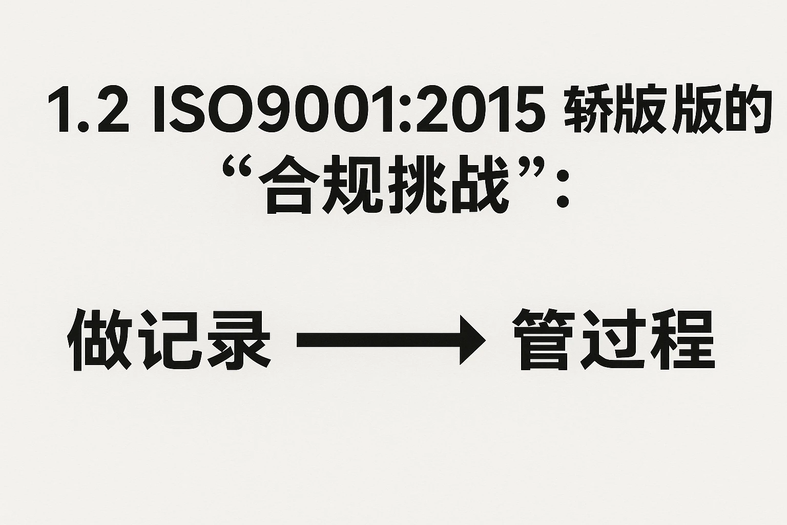 1.2 ISO9001-2015转版的“合规挑战”：从“做记录”到“管过程”