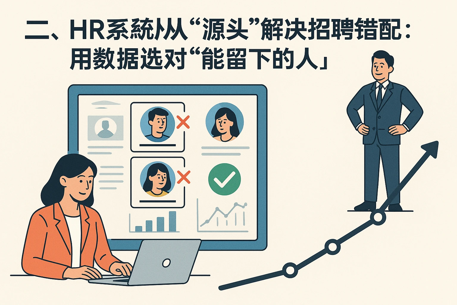 二、HR系统从“源头”解决招聘错配：用数据选对“能留下的人”