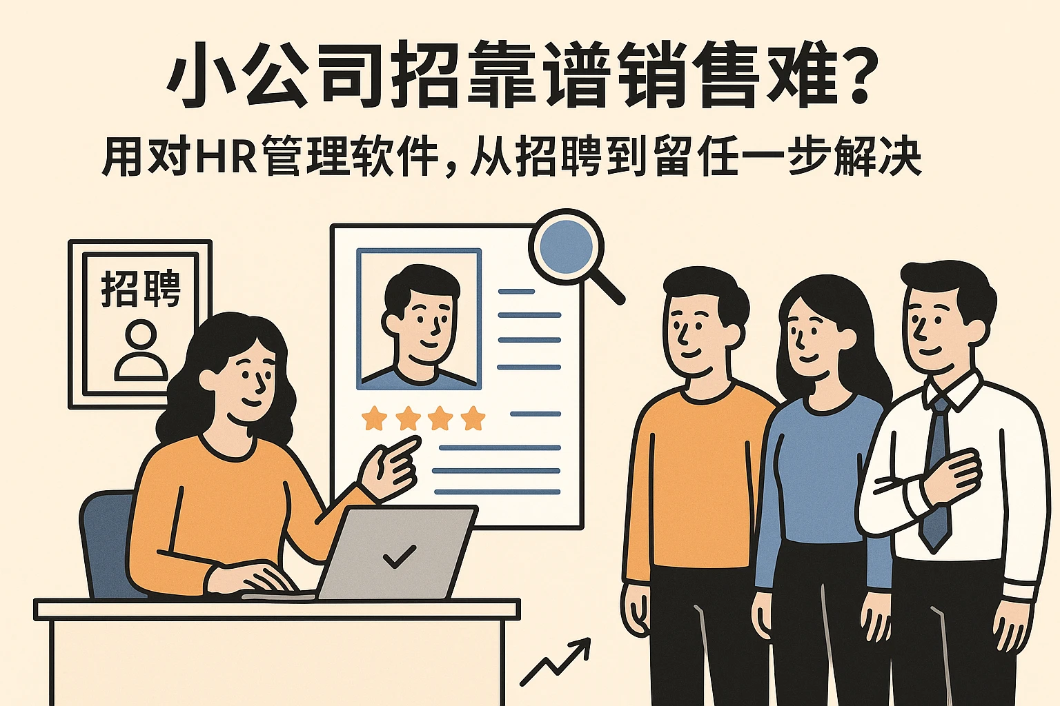 小公司招靠谱销售难？用对HR管理软件，从招聘到留任一步解决