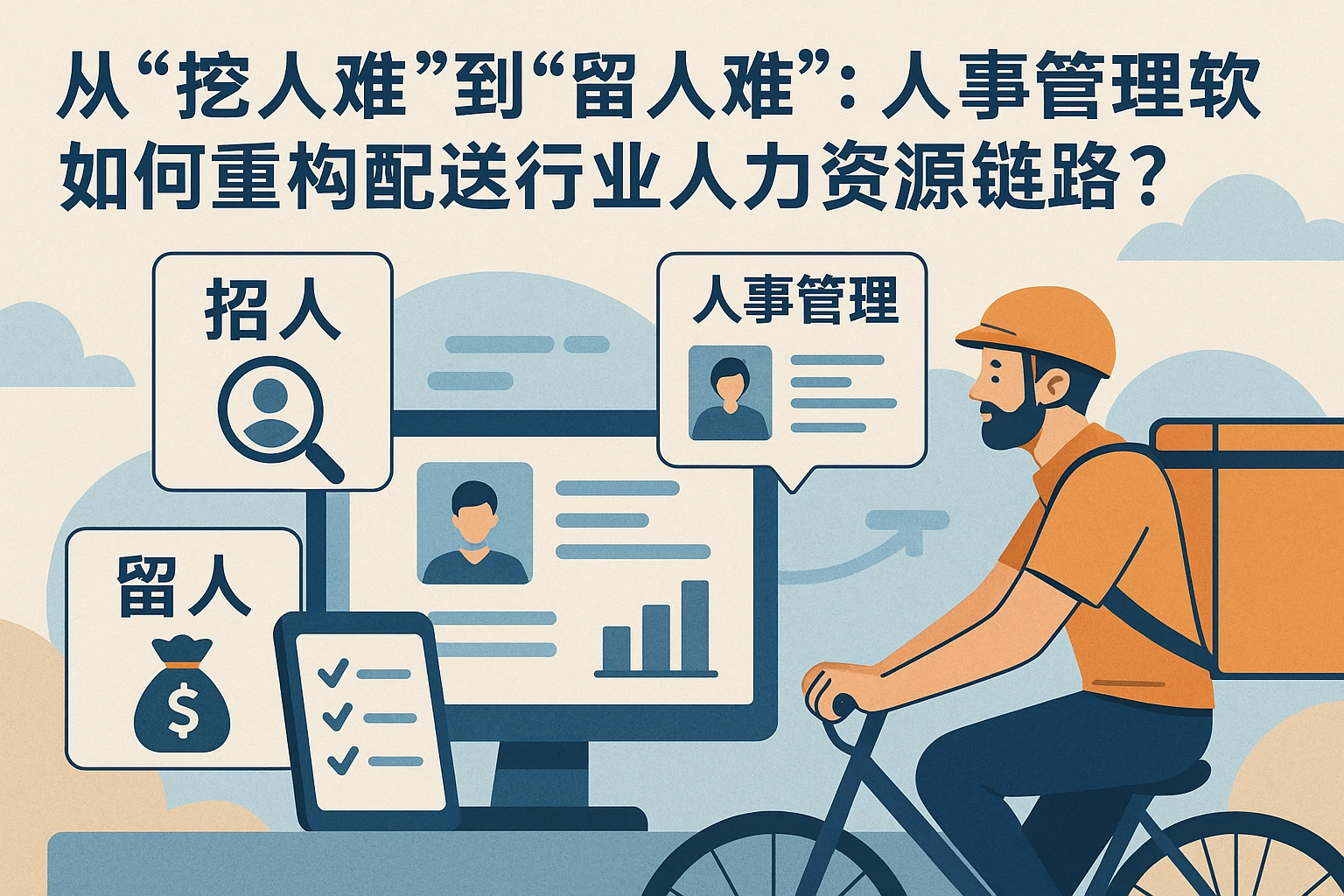 从“挖人难”到“留人权”：人事管理软件如何重构配送行业人力资源链路？