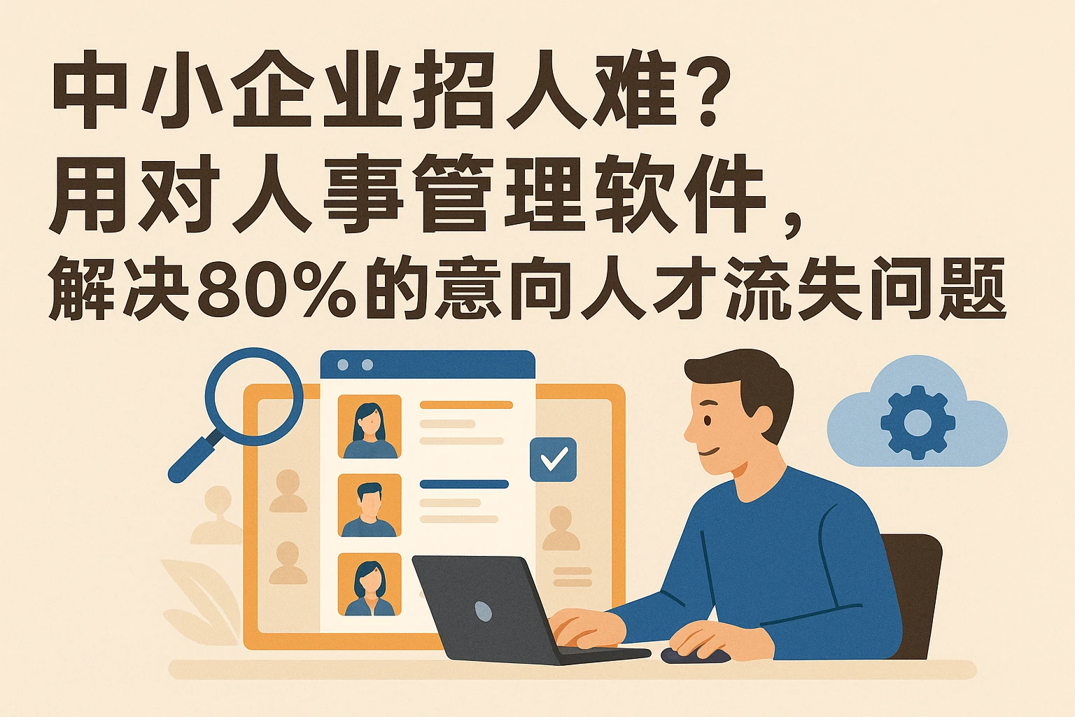 中小企业招人难？用对人事管理软件，解决80%的意向人才流失问题