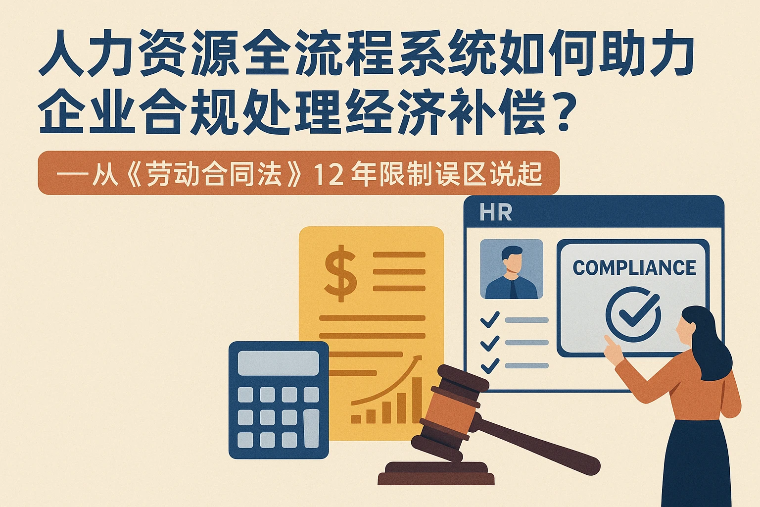 人力资源全流程系统如何助力企业合规处理经济补偿？——从《劳动合同法》12年限制误区说起