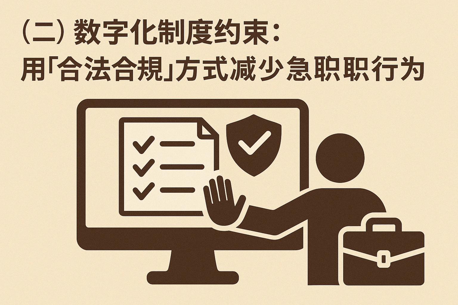 （二）数字化制度约束：用“合法合规”的方式减少急辞行为