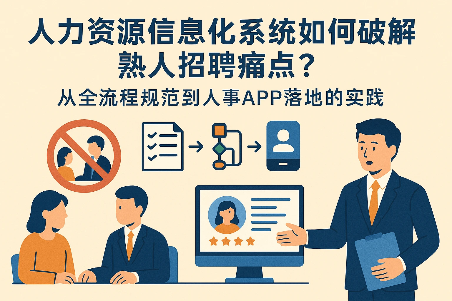 人力资源信息化系统如何破解熟人招聘痛点？从全流程规范到人事APP落地的实践