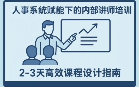 人事系统赋能下的内部讲师培训：2-3天高效课程设计指南